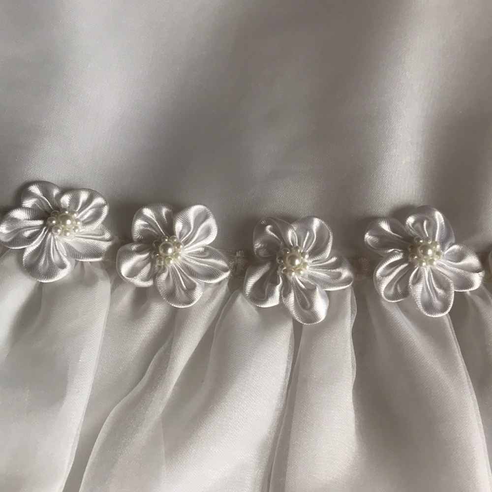 Us Angels flower girl organza and satin  dress 👗 - Picture 3 of 5